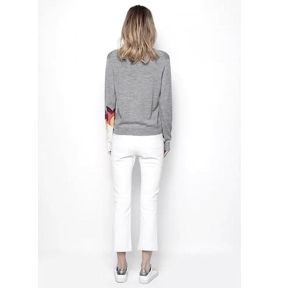 Zadig & Voltaire - Ready Bis Intarsia Knit Flame Merino Wool Sweater Size Small - Picture 4 of 16